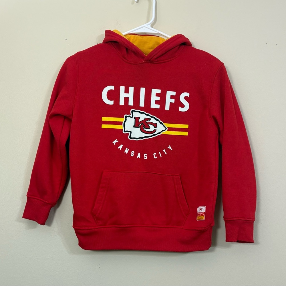 Kansas City Chiefs NFL Football Team Apparel Hoodie Fleece Lined youth 14-16 cl